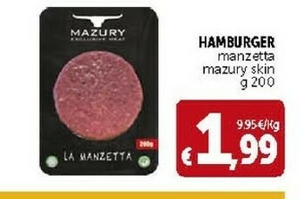 Deco Supermercati Hamburger Manzetta Mazury Skin offerta