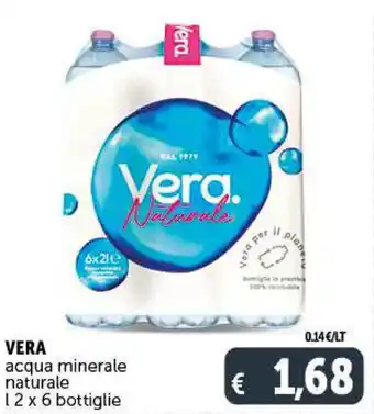 Deco Supermercati Vera acqua minerale naturale 2 l x 6 bottiglie offerta