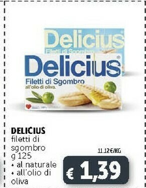 Deco Supermercati Delicius Filetti Di Sgombro Al Naturale offerta