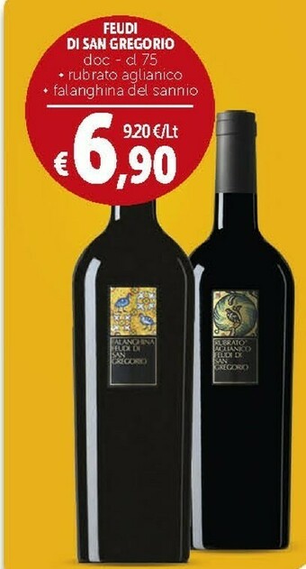 Deco Supermercati Feudi di san gregorio Doc Rubrato Aglianico / Falaghina Del Sannio offerta