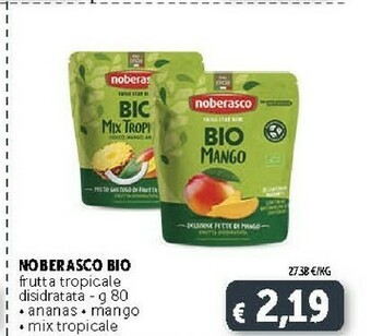 Deco Supermercati Noberasco Bio Frutta Tropicale Disidratata Ananas / Mango / Mix Tropicale offerta