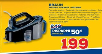 Euronics Braun IS5145BK 2400 W 2 L Nero, Blu offerta