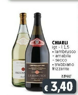 Chiarli Igt Lambrusco / Amabile / Secco / Trebbiano Frizzante