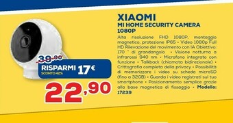 Euronics Xiaomi Mi Home Security Camera 1080P offerta