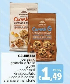 Deco Supermercati Galbusera Cereali G Granola Efrolla offerta
