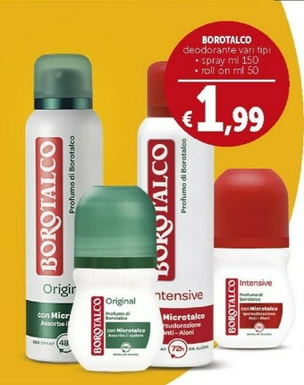 Deco Supermercati Borotalco Intensive Deodorante Spray 150 Ml offerta