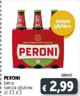 Deco Supermercati Peroni Birra Senza Glutine 330 G(ml) offerta