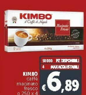 Deco Supermercati Kimbo Caffè Macinato Fresco offerta