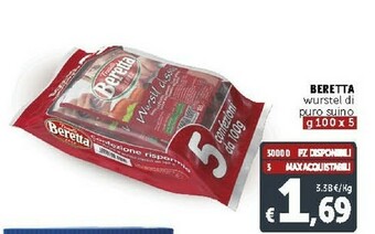 Deco Supermercati Beretta Wurstel Di Puro Suino offerta