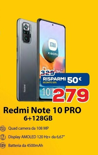 Euronics Xiaomi Redmi Note 10 Pro 128GB offerta