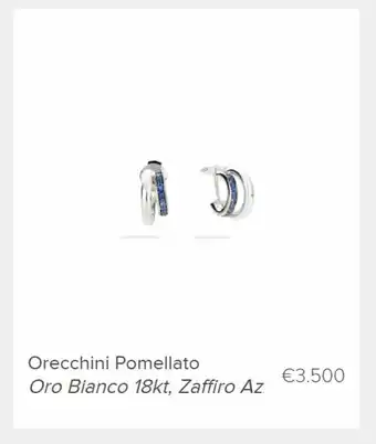 Pomellato Orecchini oro bianco18kt offerta