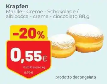Coop Krapfen Marille-Creme-Schololade/albiocca-crema-cioccolato 88 g offerta