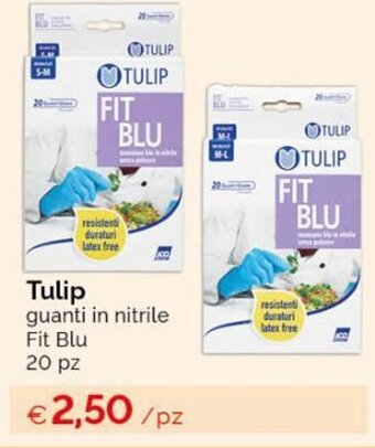 Acqua & Sapone Tulip guanti in nitrile Fit Blu 20 pz offerta