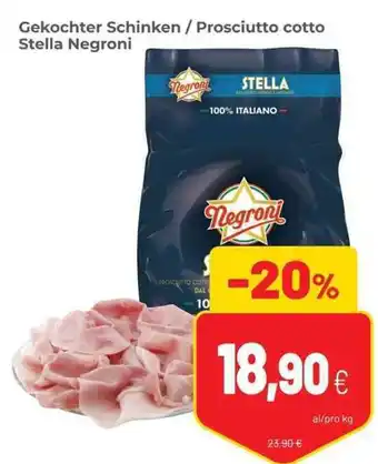 Coop Negroni Gekochter Schinken/Prosciutto cotto Stella offerta