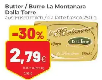 Coop La Montanara Burro Butter Dalla Torre 250 g offerta