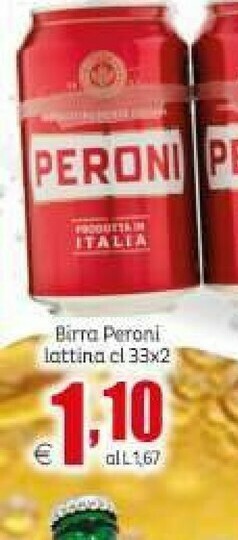 Elite Peroni Birra offerta