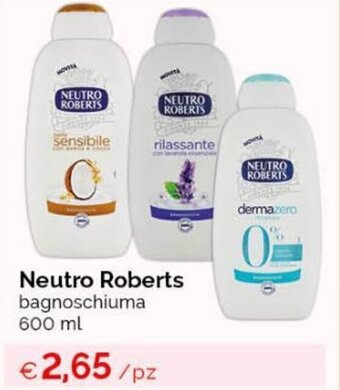 Acqua & Sapone Neutro Roberts bagnoschiuma 600 ml offerta