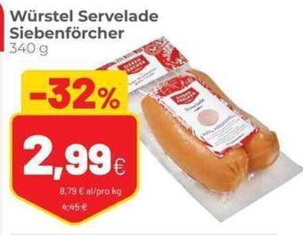 Coop Würstel Servelade Siebenförcher 340 g offerta