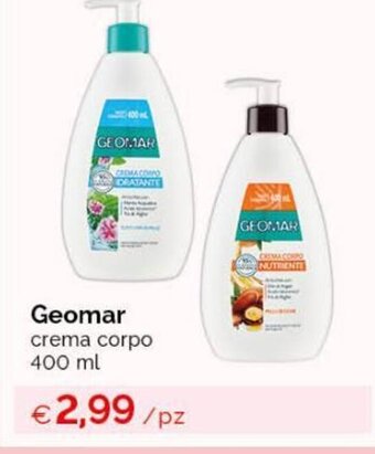 Acqua & Sapone Geomar crema corpo 400 ml offerta