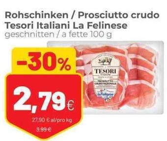 Coop La Felinese Rohschinken/Prosciutto crudo Tesori Italiani 100 g offerta