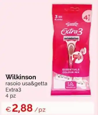 Acqua & Sapone Wilkinson rasoio usa&getta Extra3 4 pz offerta