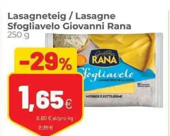 Coop Sfogliavelo Giovanni Rana Lasagne/Lasagneteig 250 g offerta