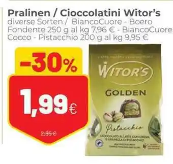 Coop Witor's Cioccolatini/Pralinen diverse Sorten 200 g offerta