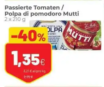 Coop Mutti polpa di pomodoro?Passierte Tomaten 2 x 210 g offerta