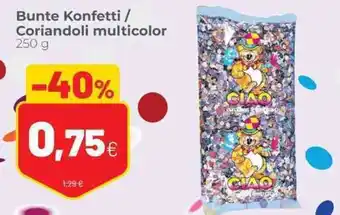 Bunte Konfetti/ Coriandoli multicolor 250 g