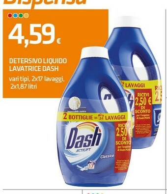 Superconti Dash Detersivo Liquido Lavatrice 17 Lavaggi offerta