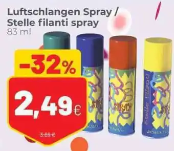 Coop Luftschlangen Spray/Stelle filanti spray 83 ml offerta