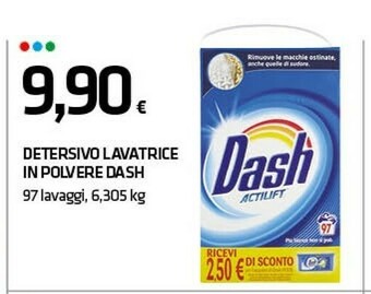 Superconti Dash Detersivo Lavatrice In Polvere 97 Lavaggi offerta
