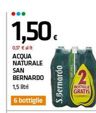 S. bernardo Acqua Minerale Naturale 1500 G(ml)