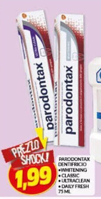 Risparmio Casa Parodontax Dentifricio Whitening/Classic/Ultraclean/Daily Fresh 75 ml offerta