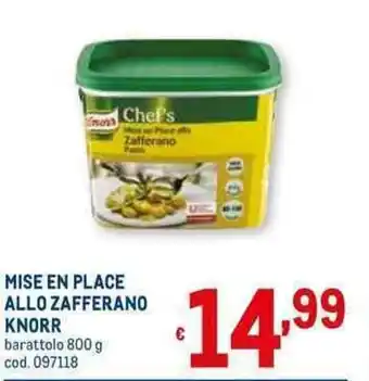 Metro Knorr Mise En Place Allo Zafferano 800 g offerta