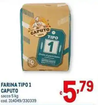 Metro Caputo Farina Tipo 1 5 kg offerta