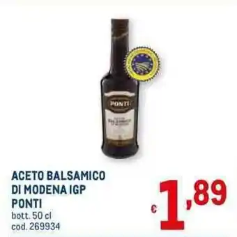 Metro Ponti Aceto Balsamico di Modena IGP 50 cl offerta