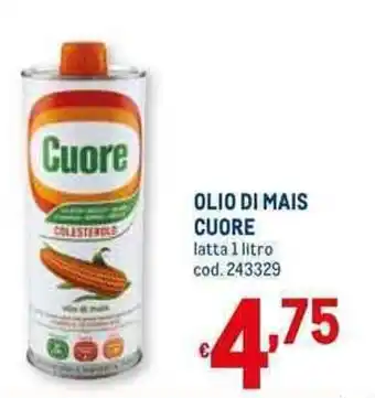 Metro Cuore Olio di Mais 1 litro offerta