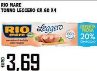 Big Food Rio Mare Tonno Leggero 60gr x4 offerta