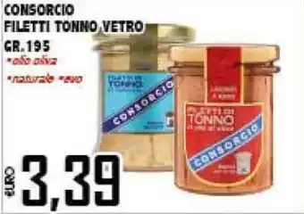 Consorcio Filetti Tonno Vetro 195gr