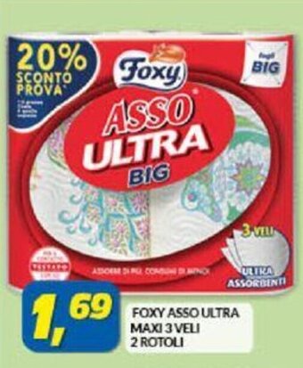 Risparmio Casa Foxy Asso Ultra maxi 3 Veli 2 Rotoli offerta