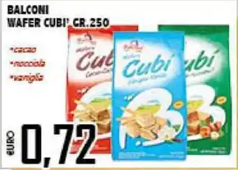 Big Food Balconi Wafer Cubi' 250gr offerta