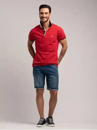 Invidia Bermuda uomo 5 tasche in denim con dettagli a contrasto offerta