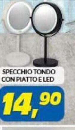 Risparmio Casa Specchio Tondo Con Piatto E Led offerta