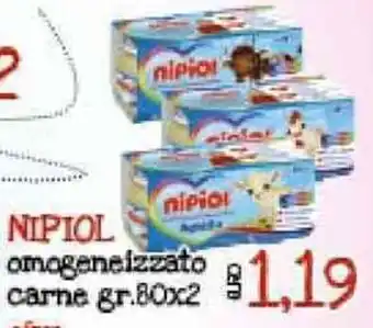 Nipiol Omogeneizzati carne 80gr x2