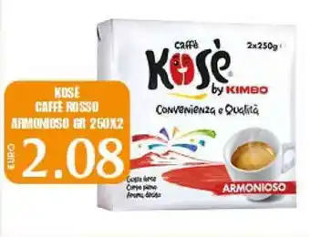 Big Food Kosè Caffè Rosso Armonioso 250gr x2 offerta