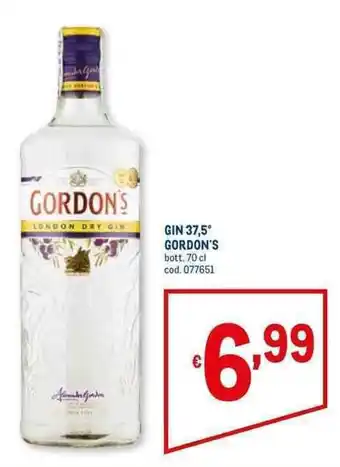 Metro Gordon's Gin 37,5° 70 cl offerta