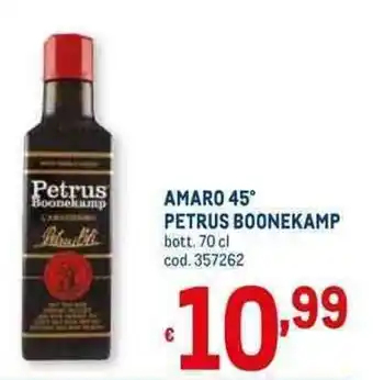 Metro Petrus Boonekamp Amaro 45° 70 cl offerta