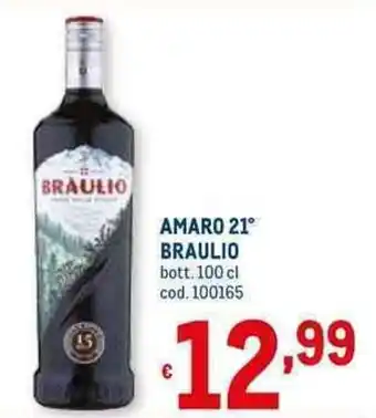 Metro Braulio Amaro 21° 100 cl offerta