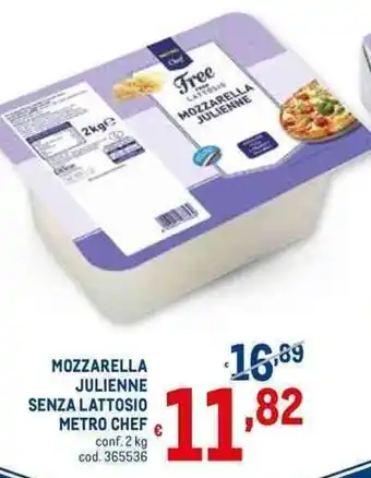 Metro Chef Mozzarella Julienne Senza Lattosio 2 kg